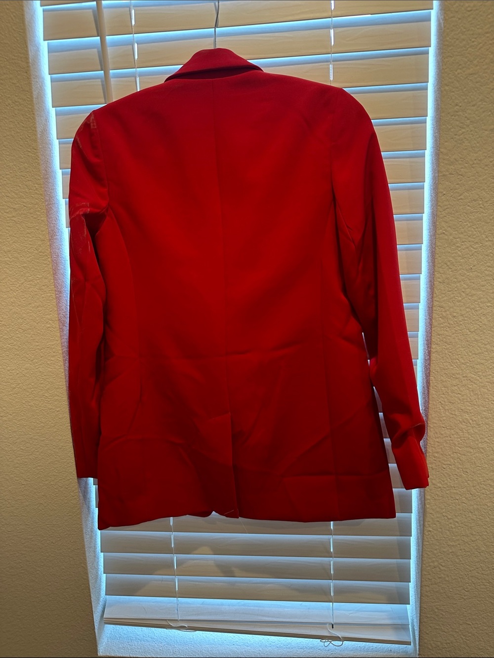 Express Red Single-Button Women's Blazer - Picture 2 of 2